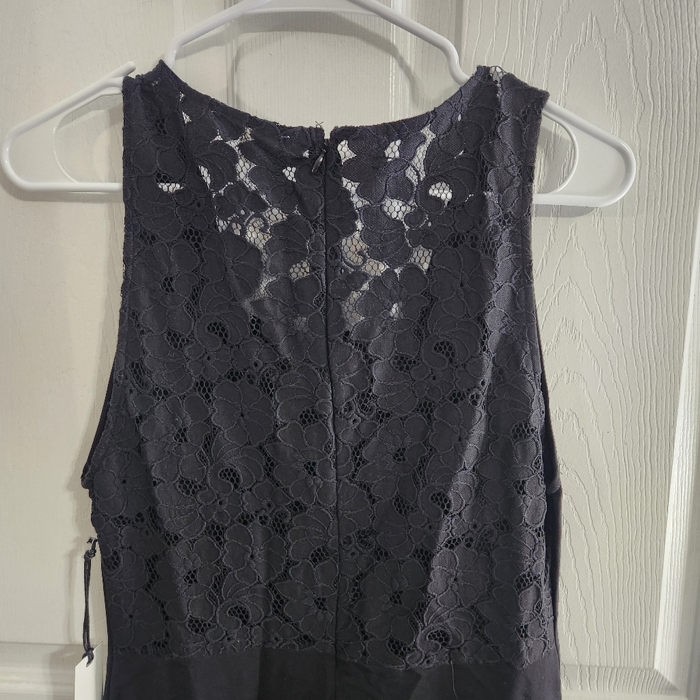 NWT BB Dakota Anthropologie black sleeveless lace shift dress women M stretch - Picture 10 of 14